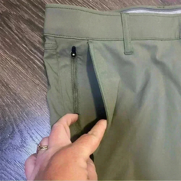 Waterproof vintage casual mens‎ flex pants 38wx32 olive green - Picture 3 of 7